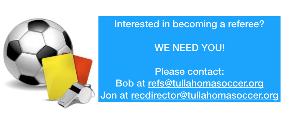 Area Referees Needed
